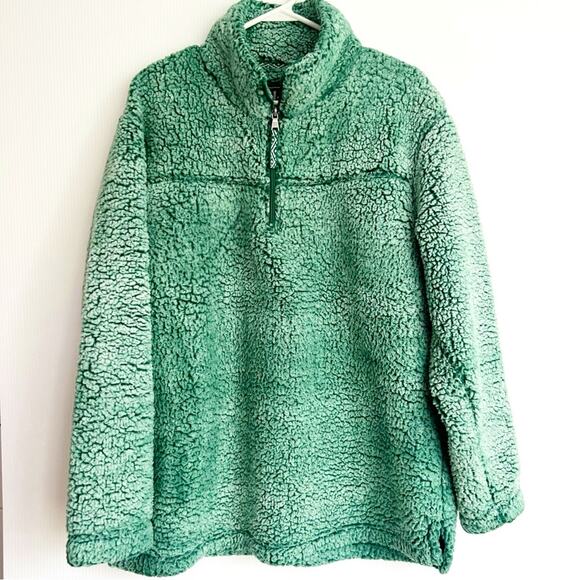 Boxercraft Sherpa Quarter Zip Pullover Green XL - Picture 1 of 9